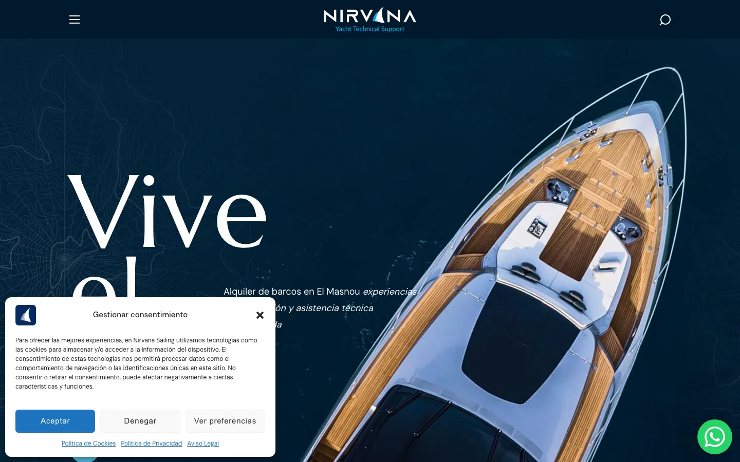 Web Nirvana Sailing diseñada por EstrenaWeb